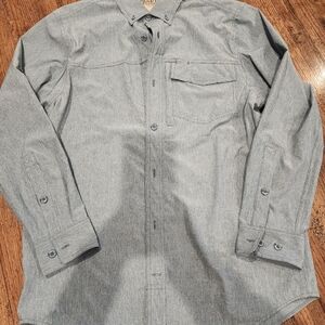 Duluth Trading Co. Sol Survivor Blue button-down